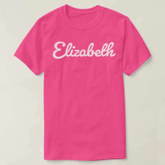 T-shirt Élisabeth Cursive Typographie Texte blanc (Design devant)