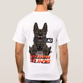 T-shirt ELITE Belge Malinois Extreme Chien Entraîné (Dos)