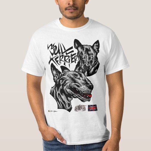 T-shirt ElitE Bull Terrier Têtes de pensée (Devant)