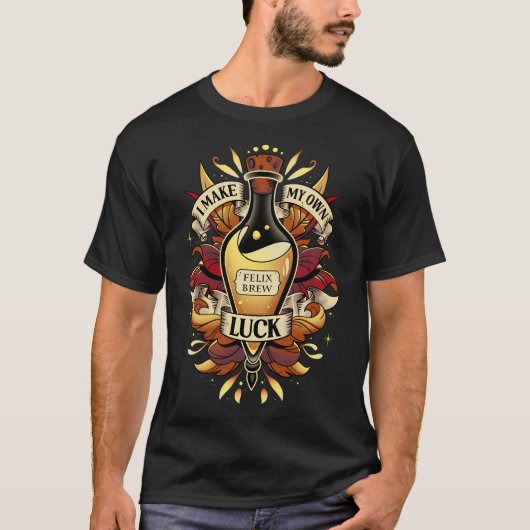 T-shirt Elixir De La Chance D'Or - Lucky Felix Brew (Devant)
