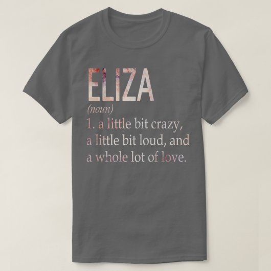 T-shirt Eliza Nom de la fille Définition (Design devant)