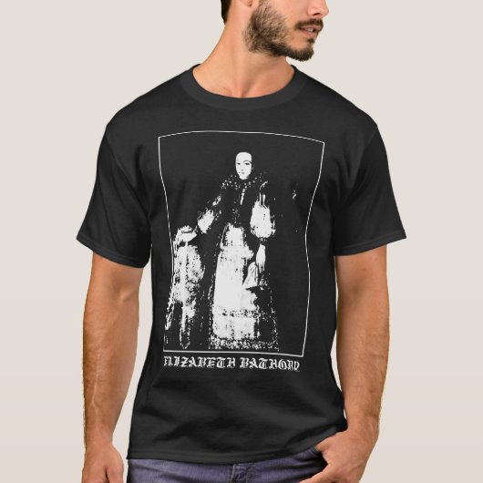 T-shirt Elizabeth Bathory Comtesse Vampire Goth (Devant)