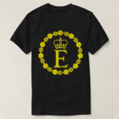 T-shirt Elizabeth II Drapeau Reine Couronne britannique Pl (Design devant)