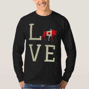 T-shirt Elk Amour Journéec Canada Maple Fier Drapeau Canad