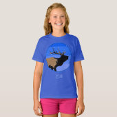 T-shirt Elk bouillonnant en hiver - Art original de la fau (Devant entier)