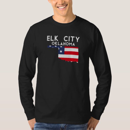 T-shirt Elk City USA State America Travel Oklahoman (Devant)