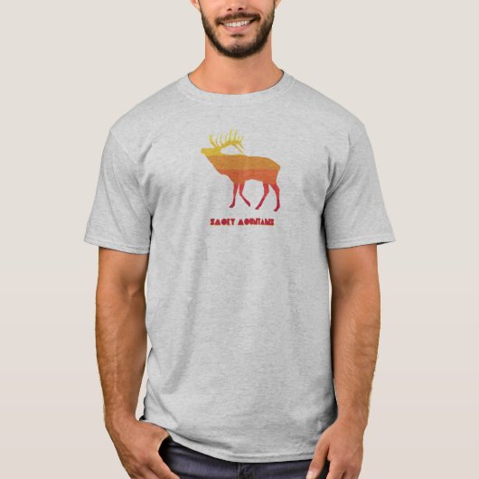 T-shirt Elk des montagnes fumées (Devant)