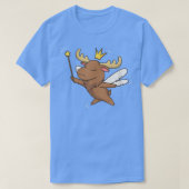T-shirt Elk d'orignal velu Forêt mystique Oie Louvain velu (Design devant)