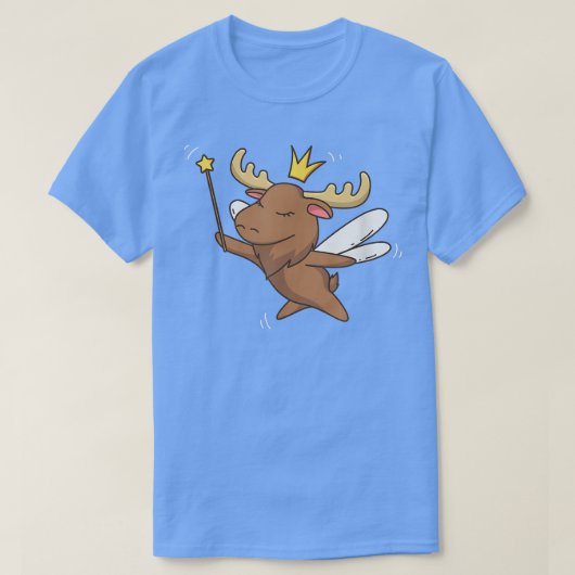 T-shirt Elk d'orignal velu Forêt mystique Oie Louvain velu (Design devant)