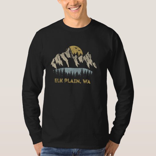 T-shirt Elk Plaque Washington Mountain Sunset Sunrise WA (Devant)