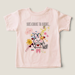 T-shirt « Elle a choisi de sourire » pour bébé fil