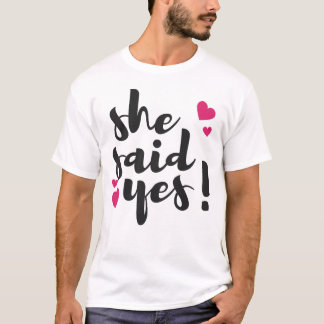 T-shirt Elle a dit oui ! Célébration de fiançailles – Roma