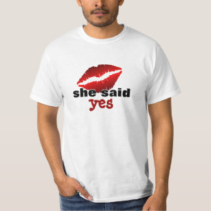 T-shirt elle a dit oui la chemise de fiançailles