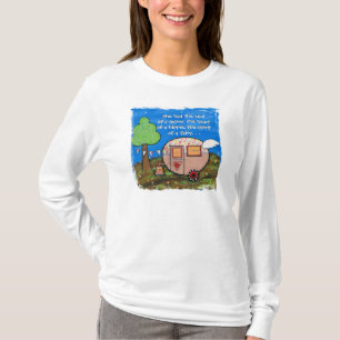T-shirt Elle a eu l'âme d'une chemise gitane de campeur,