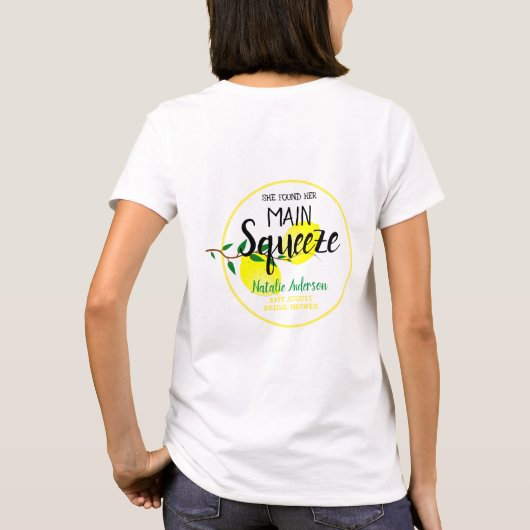 T-shirt Elle a trouvé sa fête de mariage sur le thème des (Dos)