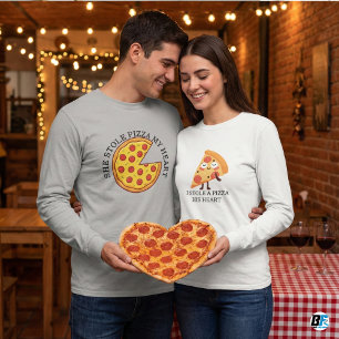 T-shirt Elle a volé pizza mon cœur Drôle de Foodie couples