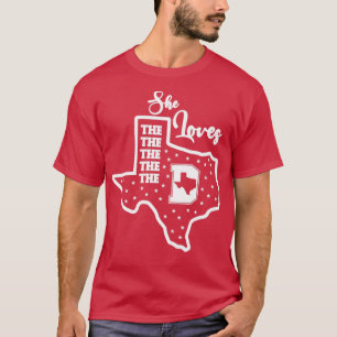 T-SHIRT ELLE AIME LES CHEMISES D DALLAS POUR HOMMES FEMMES