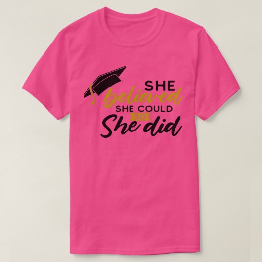 T-shirt Elle croyait qu'elle le faisait (Design devant)