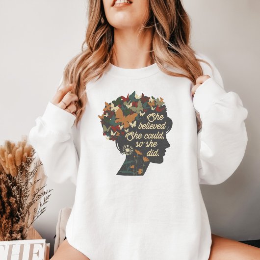 T-shirt Elle Croyait T-shirt, Sweatshirt de motivation des