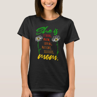 T-shirt Elle Est Forte Sans Crainte Chaleureuse Aimante Pa
