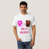 T-SHIRT ELLE EST LA CHEMISE DES HOMMES PLUS GRANDS (Devant entier)