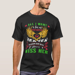 T-shirt Elle est ma fille et mon ange gardien m'a manqué