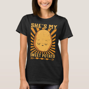 T-shirt Elle est ma pomme de terre sucrée Oui je Yam Costu