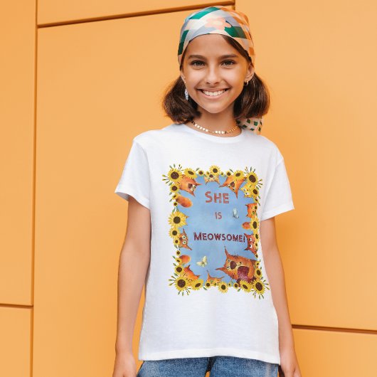 T-shirt Elle est Meowsome !