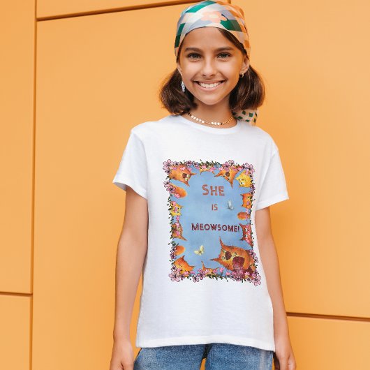 T-shirt Elle est Meowsome !