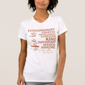 T-shirt "Elle est moi" Typographie de l'affirmation de Moc (Devant)