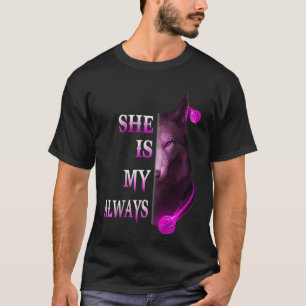 T-shirt Elle Est Mon Amitié Toujours Wolf Meilleur Ami BFF