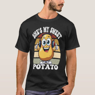 T-shirt Elle est mon personnage de dessin animé de patate