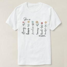 T-shirt Elle est une maman forte, courageuse et aimante – 