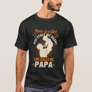 T-shirt Elle M'A Tole Le Coeur Elle M'Appelle Papa Funny N