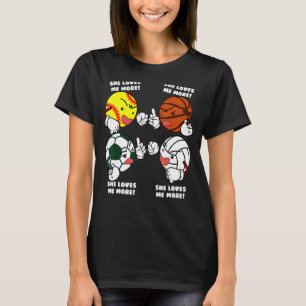 T-shirt Elle M'Aime Plus De Football De Football De Footba