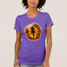 T-shirt Elle Marche à Travers le Feu