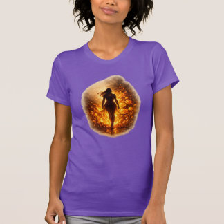 T-shirt Elle Marche à Travers le Feu
