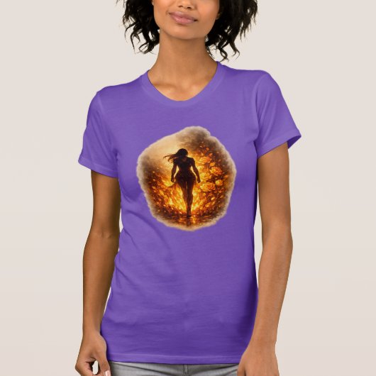 T-shirt Elle Marche à Travers le Feu (Devant)