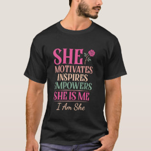 T-shirt Elle Motive Les Pouvoirs Inspirent Les Femmes Inte
