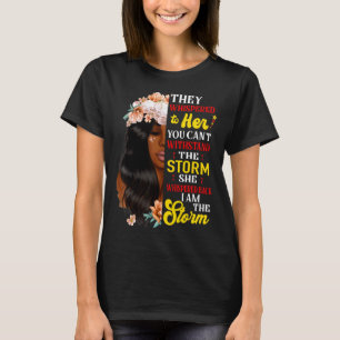T-shirt Elle murmura en retour Je suis la tempête Black Hi