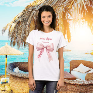 T-shirt Elle noue le nœud rose Team Mariée