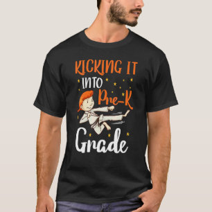 T-shirt elle pratique le tae kwon do pré-maternelle fille