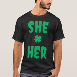 T-shirt Elle Son Prononononounes Saint Patrick Jour Goth G
