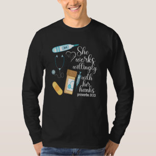T-shirt Elle Travaille Avec Volonté Avec Ses Proverbes Mai