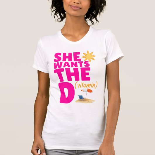T-shirt Elle veut le débardeur de dames de D (vitamine) (Devant)
