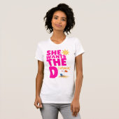 T-shirt Elle veut le débardeur de dames de D (vitamine) (Devant entier)