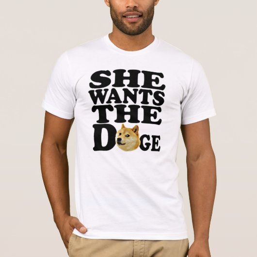 T-shirt elle veut le doge (Devant)