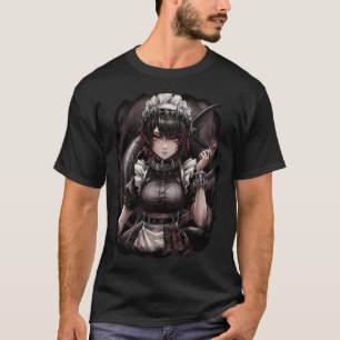 T-shirt Ellen Joe ZZZ Cheveux Noirs Reflets Rouges Requin 