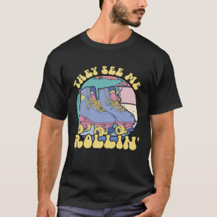 T-shirt Elles me voient rouler Derby Roller Femmes Roller