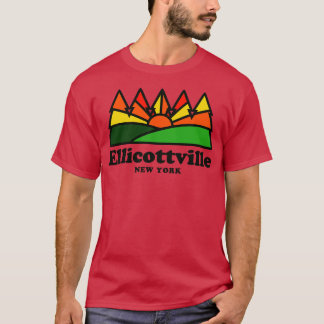 T-shirt Ellicottville NY New York Retro Montagnes Vintages